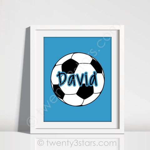 Soccer Ball Name Wall Art - twenty3stars