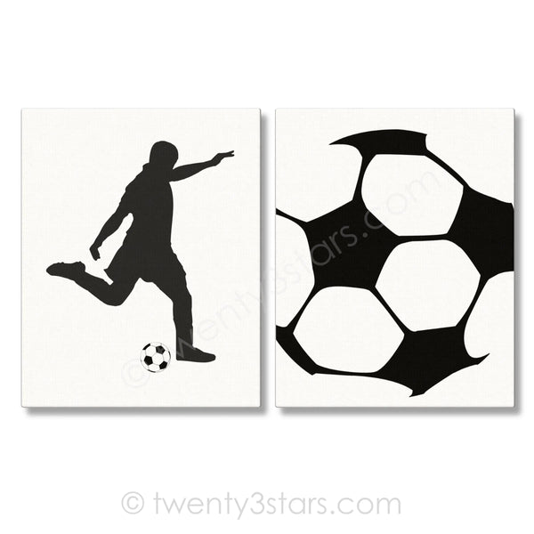 Soccer Silhouette & Name Wall Art - twenty3stars