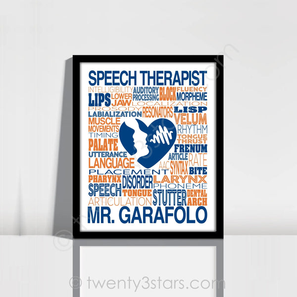 Speech Therapy Typography Wall Art - twenty3stars