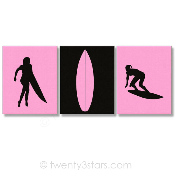 Surfer Girl Wall Art Set  - twenty3stars