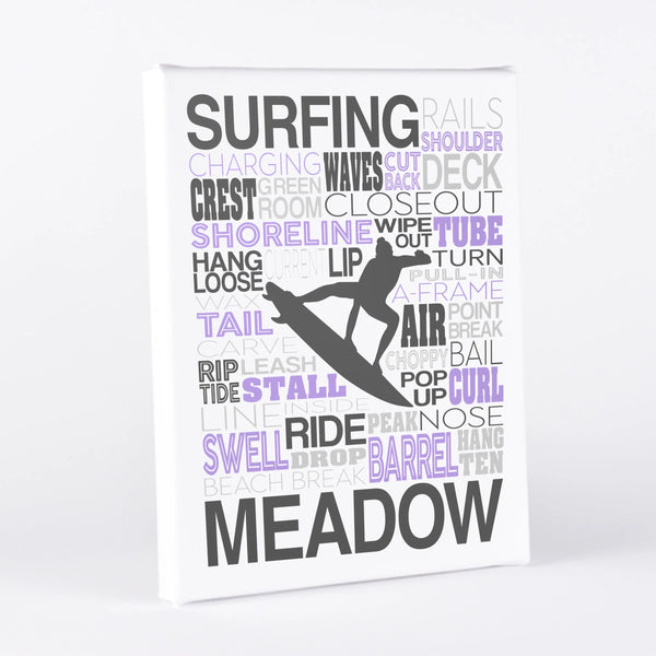 Surfing Typography Wall Art - twenty3stars