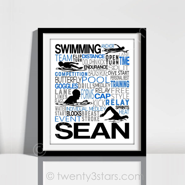 Swimming Team Wall Art - twenty3stars