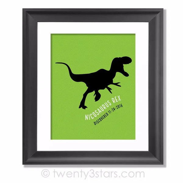 T-Rex Dinosaur Name Wall Art - twenty3stars