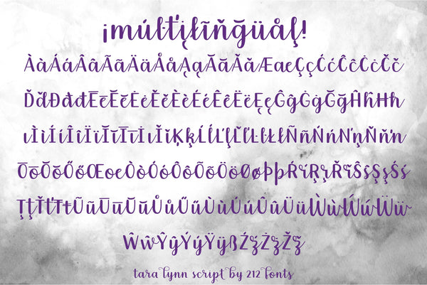Tara Lynn Script Font (OTF) - by 212fonts 212 Fonts