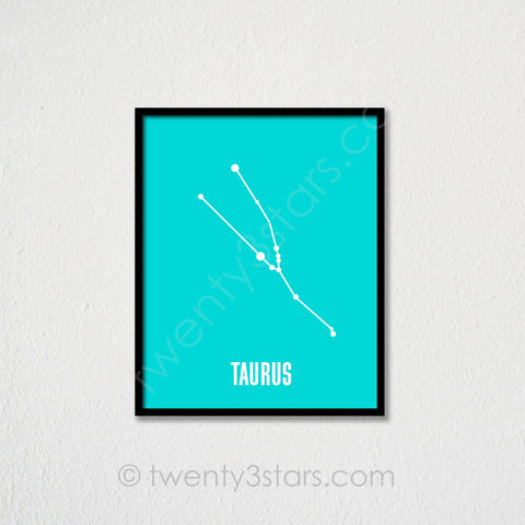 Taurus Constellation Stars Wall Art - Choose Any Colors
