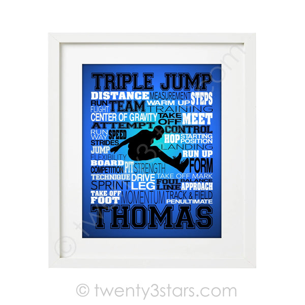 Triple Jump Typography Wall Art - twenty3stars