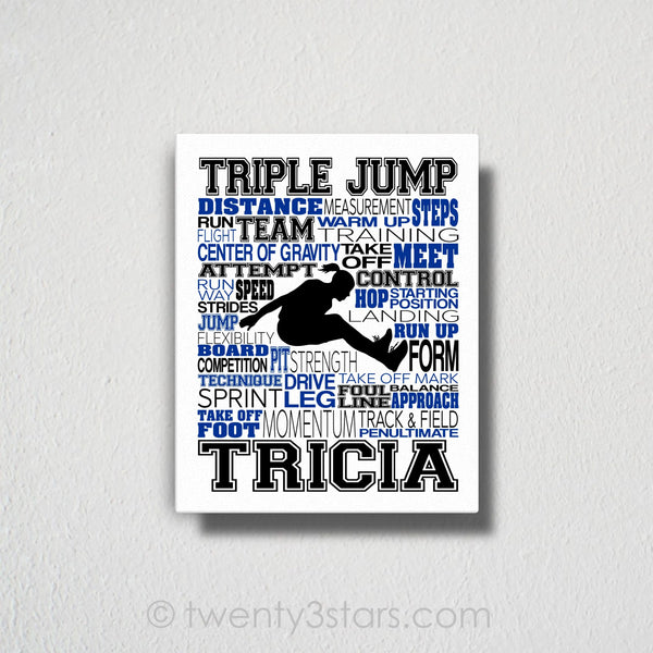Triple Jump Typography Wall Art - twenty3stars