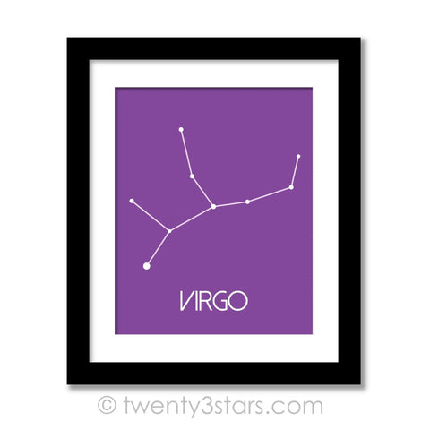 Virgo Constellation Stars Wall Art - Choose Any Colors