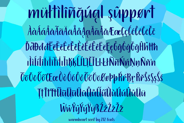 Warmheart Sans Serif Handwritten Font (OTF) - by 212fonts 212 Fonts