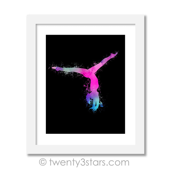 Watercolor Gymnastics Wall Art - twenty3stars