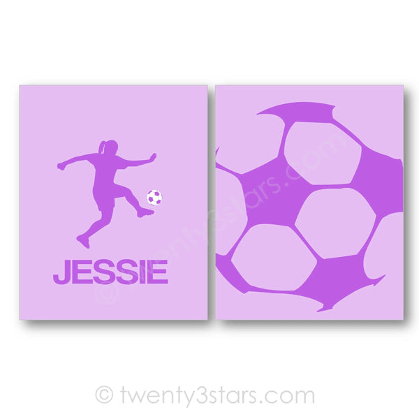 Women's Soccer Wall Art Set  -twenty3stars