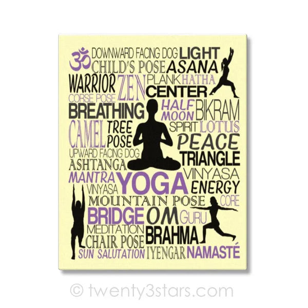 Yoga Typography Wall Art - twenty3stars