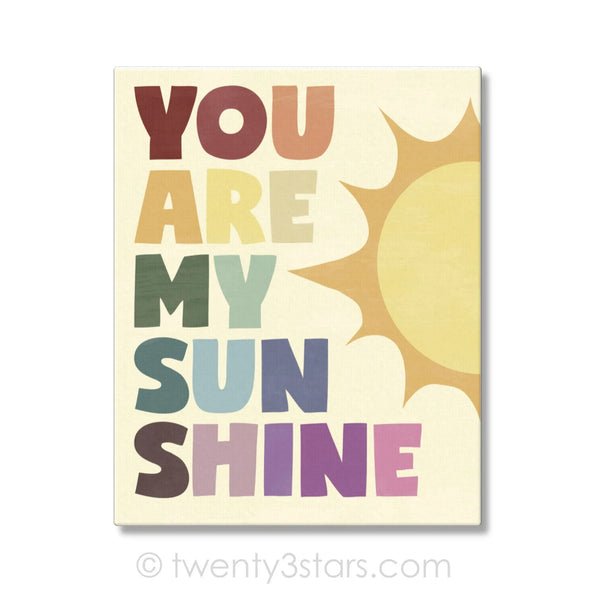 You Are My Sunshine Nursery Rhyme Wall Art - twenty3stars