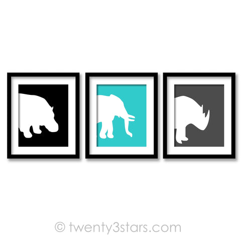 Zoo Animals Wall Art Set  - twenty3stars