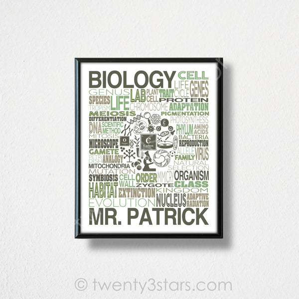 Biology Teacher Wall Art - twenty3stars