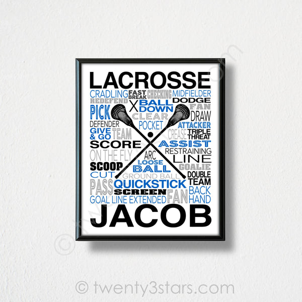 Custom Lacrosse Word Art, Lacrosse Gift, Lacrosse Coach Gift, Lacrosse Team Gift, Lacrosse Art Print, Custom Lacrosse Poster, Lacrosse Art